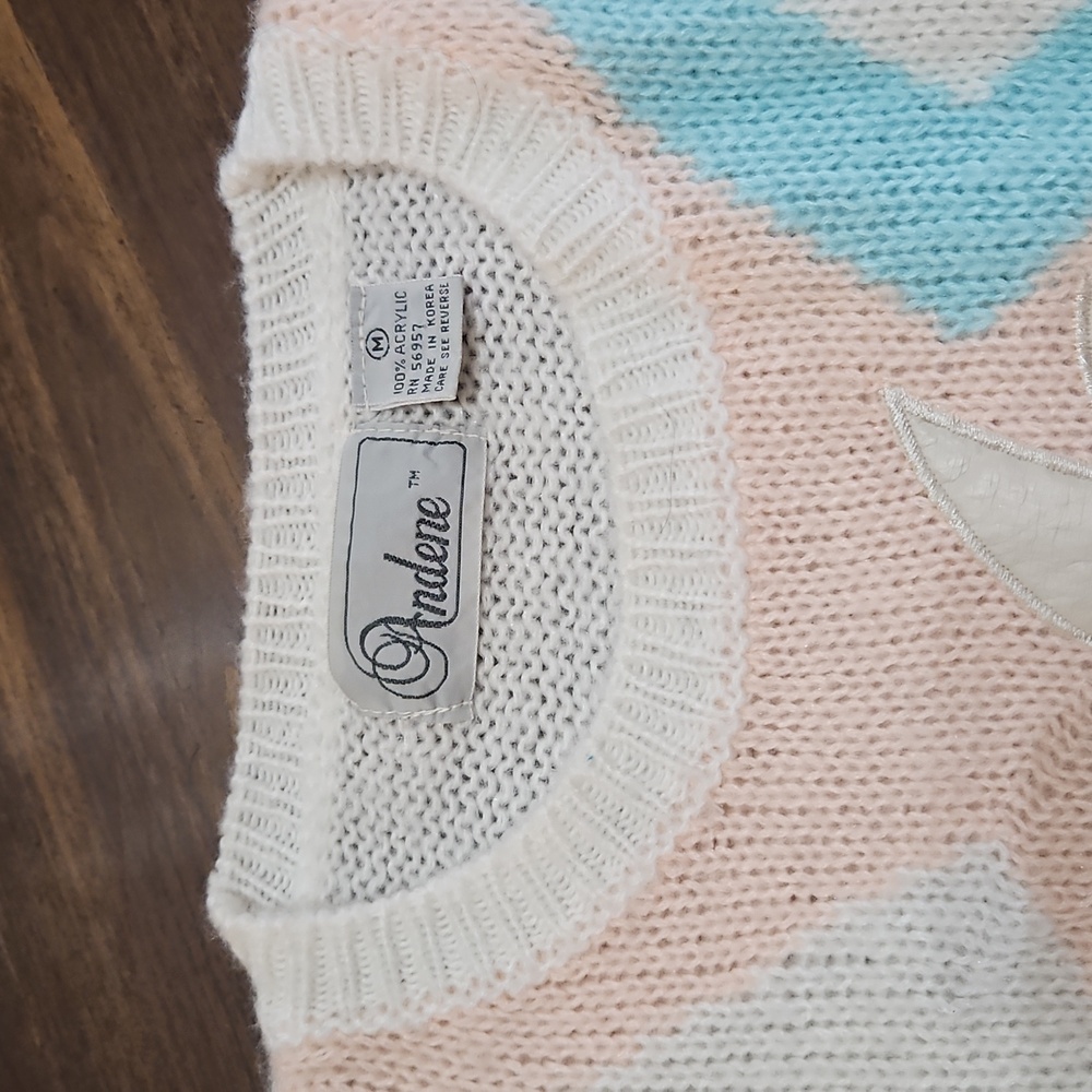 Vintage 80s Andene Pastel Sweater - Picture 7 of 12